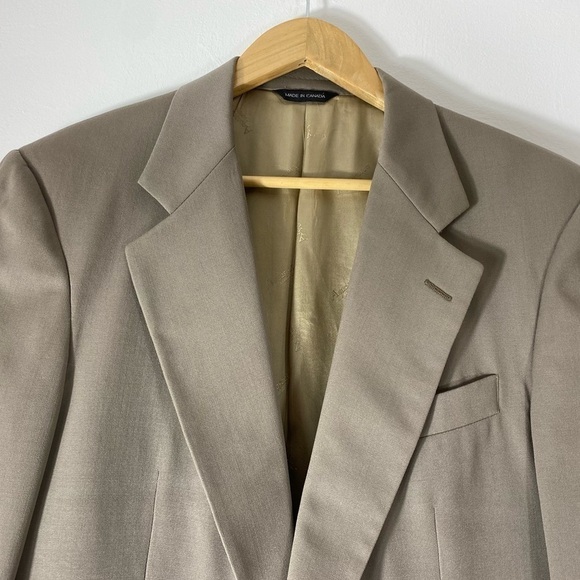 Aquascutum of London Beige Blazer Mens Size 40 R Wool Made in Canada - Picture 11 of 11